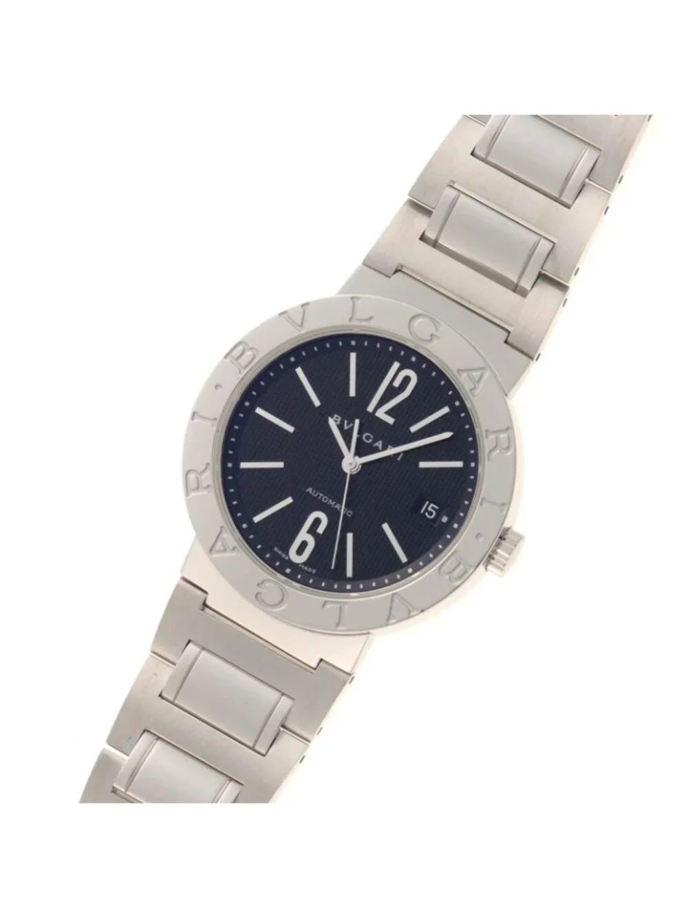 Bvlgari Watch SS Stainless Steel Black Dial Automatic